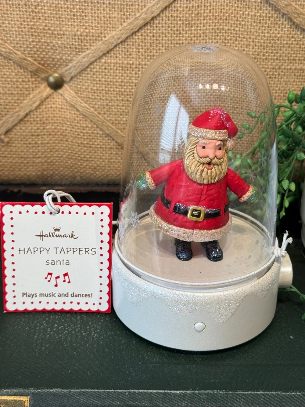 Hallmark Red Santa Happy Tappers Holiday Figurine